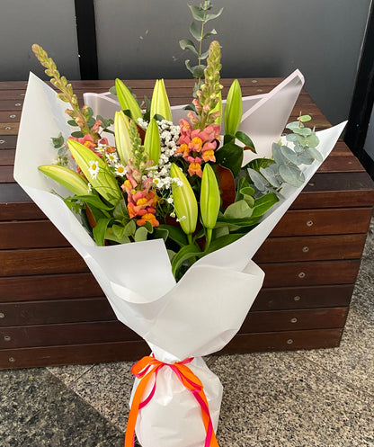 Oriental lilies bouquet